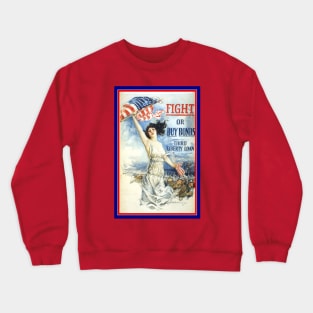 Lady Liberty with American Flag Crewneck Sweatshirt